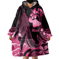 Aloha Hawaii Maui Wearable Blanket Hoodie Valley Isle Humpback Whale Black LT14 - Polynesian Pride