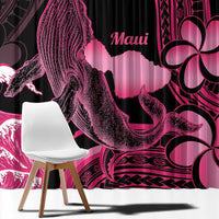 Aloha Hawaii Maui Window Curtain Valley Isle Humpback Whale Black LT14 - Polynesian Pride