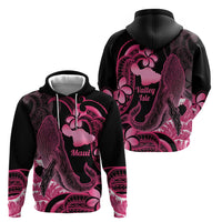 Aloha Hawaii Maui Zip Hoodie Valley Isle Humpback Whale Black LT14 - Polynesian Pride