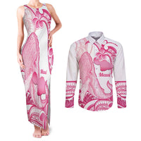 Aloha Hawaii Maui Couples Matching Tank Maxi Dress and Long Sleeve Button Shirt Valley Isle Humpback Whale White LT14 White - Polynesian Pride