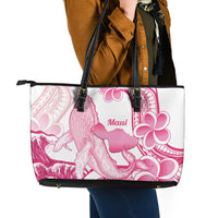 Aloha Hawaii Maui Leather Tote Bag Valley Isle Humpback Whale White LT14 - Polynesian Pride