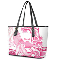 Aloha Hawaii Maui Leather Tote Bag Valley Isle Humpback Whale White LT14 - Polynesian Pride