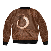 Vanuatu Indipendens Dei Bomber Jacket Yumi Sand Drawing Turtle Mix Lapita LT14 - Polynesian Pride