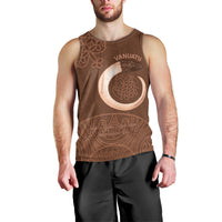 Vanuatu Indipendens Dei Men Tank Top Yumi Sand Drawing Turtle Mix Lapita LT14 - Polynesian Pride