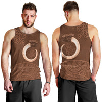 Vanuatu Indipendens Dei Men Tank Top Yumi Sand Drawing Turtle Mix Lapita LT14 - Polynesian Pride