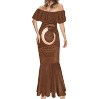 Vanuatu Indipendens Dei Mermaid Dress Yumi Sand Drawing Turtle Mix Lapita LT14 - Polynesian Pride