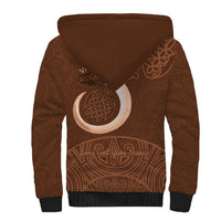 Vanuatu Indipendens Dei Sherpa Hoodie Yumi Sand Drawing Turtle Mix Lapita LT14 - Polynesian Pride