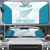 Custom New Zealand Silver Fern Football Auto Sun Shade Come On All White - Polynesian Pride