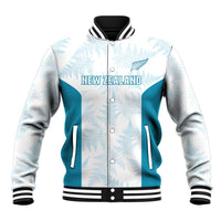 Custom New Zealand Silver Fern Football Baseball Jacket Come On All White