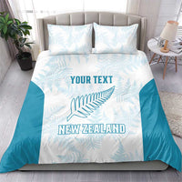 Custom New Zealand Silver Fern Football Bedding Set Come On All White