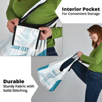 Custom New Zealand Silver Fern Football Grocery Bag Come On All White