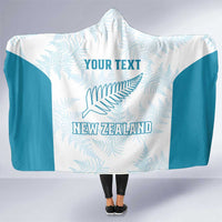 Custom New Zealand Silver Fern Football Hooded Blanket Come On All White