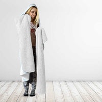 Custom New Zealand Silver Fern Football Hooded Blanket Come On All White