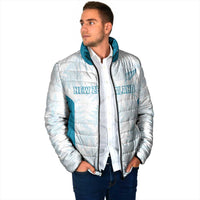 Custom New Zealand Silver Fern Football Padded Jacket Come On All White - Polynesian Pride