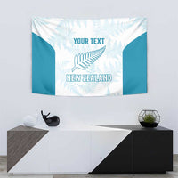 Custom New Zealand Silver Fern Football Tapestry Come On All White