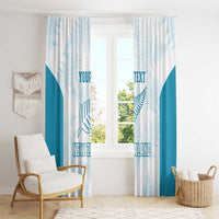 Custom New Zealand Silver Fern Football Window Curtain Come On All White
