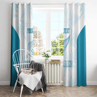 Custom New Zealand Silver Fern Football Window Curtain Come On All White