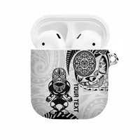 Custom Aotearoa Football AirPods Case NZ Maori Tiki Go Champions LT14 White - Polynesian Pride