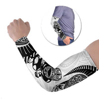 Custom Aotearoa Football Arm Sleeves NZ Maori Tiki Go Champions - Polynesian Pride