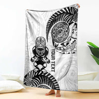 Custom Aotearoa Football Blanket NZ Maori Tiki Go Champions