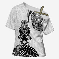 Custom Aotearoa Football Cross Shoulder Shirt NZ Maori Tiki Go Champions - Polynesian Pride