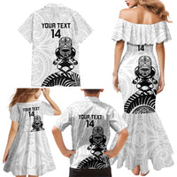 Custom Aotearoa Football Family Matching Mermaid Dress and Hawaiian Shirt NZ Maori Tiki Go Champions