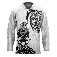 Custom Aotearoa Football Hockey Jersey NZ Maori Tiki Go Champions LT14 Unisex White - Polynesian Pride