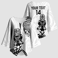 Custom Aotearoa Football Kimono Sleeve Blouse NZ Maori Tiki Go Champions - Polynesian Pride