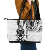 Custom Aotearoa Football Leather Tote Bag NZ Maori Tiki Go Champions