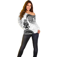 Custom Aotearoa Football Off Shoulder Sweater NZ Maori Tiki Go Champions