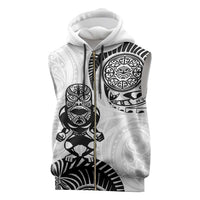 Custom Aotearoa Football Sleeveless Zip Hoodie NZ Maori Tiki Go Champions - Polynesian Pride