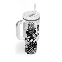 Custom Aotearoa Football Tumbler With Handle NZ Maori Tiki Go Champions