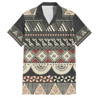 Vintage Bula Fiji Masi Family Matching Short Sleeve Bodycon Dress and Hawaiian Shirt Fijian Tapa Cloth - Polynesian Pride