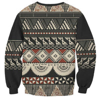 Vintage Bula Fiji Masi Sweatshirt Fijian Tapa Cloth - Polynesian Pride