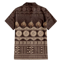 Bula Fiji Iri ni Meke Family Matching Off The Shoulder Long Sleeve Dress and Hawaiian Shirt Kuvui Fijian Masi - Polynesian Pride