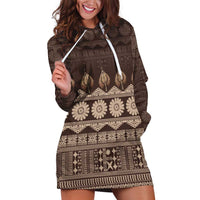 Bula Fiji Iri ni Meke Hoodie Dress Kuvui Fijian Masi - Polynesian Pride