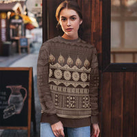 Bula Fiji Iri ni Meke Ugly Christmas Sweater Kuvui Fijian Masi - Polynesian Pride