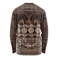 Bula Fiji Iri ni Meke Long Sleeve Shirt Kuvui Fijian Masi - Polynesian Pride