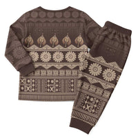 Bula Fiji Iri ni Meke Christmas Pajama Set Kuvui Fijian Masi - Polynesian Pride