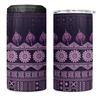 Bula Fiji Iri ni Meke 4 in 1 Can Cooler Tumbler Lokaloka Fijian Masi - Polynesian Pride