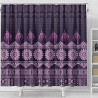 Bula Fiji Iri ni Meke Shower Curtain Lokaloka Fijian Masi - Polynesian Pride