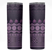 Bula Fiji Iri ni Meke Skinny Tumbler Lokaloka Fijian Masi - Polynesian Pride