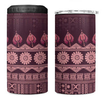 Bula Fiji Iri ni Meke 4 in 1 Can Cooler Tumbler Piqi Fijian Masi - Polynesian Pride