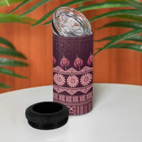 Bula Fiji Iri ni Meke 4 in 1 Can Cooler Tumbler Piqi Fijian Masi - Polynesian Pride