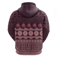 Bula Fiji Iri ni Meke Hoodie Piqi Fijian Masi - Polynesian Pride