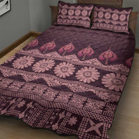 Bula Fiji Iri ni Meke Quilt Bed Set Piqi Fijian Masi - Polynesian Pride