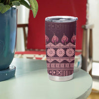 Bula Fiji Iri ni Meke Tumbler Cup Piqi Fijian Masi - Polynesian Pride