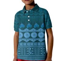 Bula Fiji Iri ni Meke Kid Polo Shirt Karakarawa Fijian Masi - Polynesian Pride