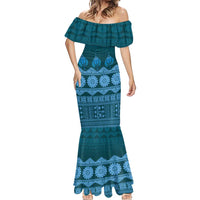 Bula Fiji Iri ni Meke Mermaid Dress Karakarawa Fijian Masi - Polynesian Pride