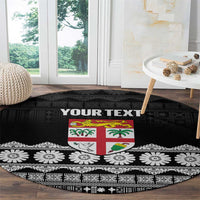 Fiji Tapa Rugby Custom Round Carpet Go Fijiana - Polynesian Pride